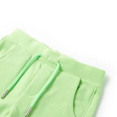 Vidaxl Detské šortky fluorescenčné zelené 104