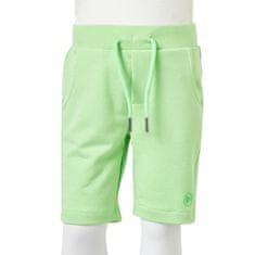 Vidaxl Detské šortky fluorescenčné zelené 116