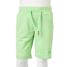 Vidaxl Detské šortky fluorescenčné zelené 92