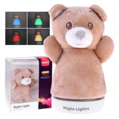 Medvedík nočná lampa do detskej izby svietiaci medveď ZA4772