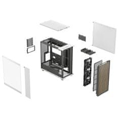 Fractal Design Fractal North XL/Midi Tower/Transpar./Biela