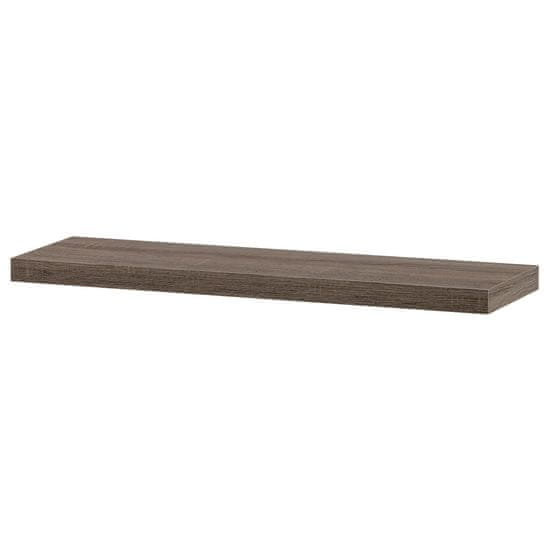 Autronic Polička nástenná 80 cm, MDF, 3D dekor dub sonoma dark, baleno v ochranej fólii