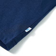 Vidaxl Detské tričko modré a námornícke 116
