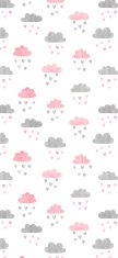 COLORAY.SK Roleta na okno Ružové a sivé oblaky Žaluzija za temnitev (s podlogo) 110x240 cm