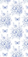 COLORAY.SK Roleta Modré kvety a motýle Žaluzija za temnitev (s podlogo) 70x140 cm