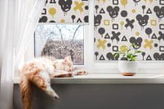 COLORAY.SK Roleta na okno Čierne a žlté vzory Žaluzija za propuščanje svetlobe 90x140 cm