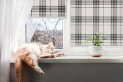 COLORAY.SK Roleta na okna Šedá škótska mriežka Žaluzija za propuščanje svetlobe 140x140 cm