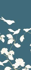 COLORAY.SK Roleta na dvere Biele vtáky na bielych kvetoch Žaluzija za propuščanje svetlobe 80x180 cm