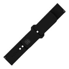 FIXED Set silikónových remienkov Silicone Sporty Strap s Quick Release 22mm pre smartwatch FIXSST2-22MM-BK, čierny