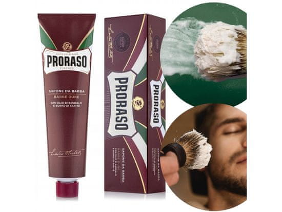 Proraso Proraso - Mydlo na holenie v kréme, tuba - tvrdé fúzy 150 ml