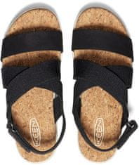 KEEN Dámske kožené sandále Elle Criss Cross 1028627 black/birch (Veľkosť 39)