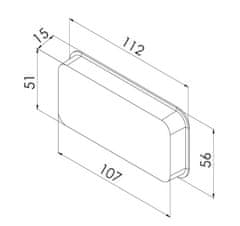 Zátka plochá 110x55mm plastová