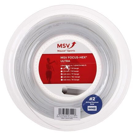 MSV Focus HEX Ultra tenisový výplet 200 m biela priemer 1,15