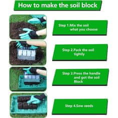 Soil Blocker nástroj na výsadbu semien balenia 1 ks