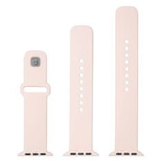 FIXED Set silikonových řemínků Silicone Sporty Strap pro Apple Watch 42/44/45mm FIXSST2-434-PI, růžový