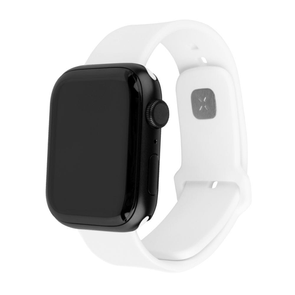 FIXED Set silikonových řemínků Silicone Sporty Strap pro Apple Watch 42/44/45mm FIXSST2-434-WH, bílý