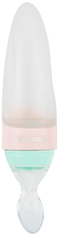 KikkaBoo Fľaštička silikónová s lyžičkou 90 ml Comet Pink