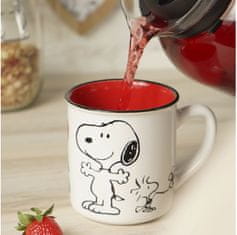 Snoopy hrnček 400 ml Objatie zadarmo smaltovaný vzhľad