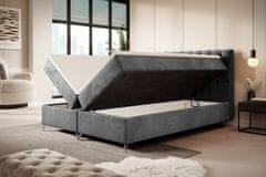 Veneti Čalúnená posteľ 180x200 ADRIA s úložným priestorom - šedá