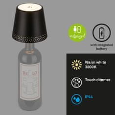 BRILONER BRILONER LED nabíjacia stolná lampa, 11 cm, USB-C, 2,6 W, 280lm, čierna BRILO 7485015