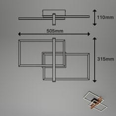 BRILONER BRILONER LED stropné svietidlo, 50,5 cm, 33W, 3300lm čierna BRILO 3776015