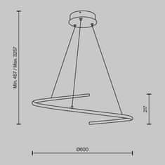 MAYTONI MAYTONI Závesné svietidlo Curve 31W MOD242PL-L33BK