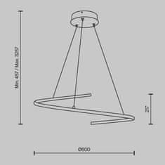 MAYTONI MAYTONI Závesné svietidlo Curve 31W MOD242PL-L33BSK