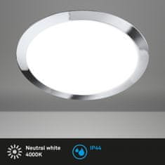 BRILONER BRILONER LED stropné svietidlo, 31 cm, 12W, 1250lm, chróm BRI 3766018