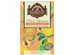 Basilur BASILUR Fruit Infusions - Súprava ovocných bylinných čajov bez kofeínu, ovocné nápoje 5x20 vreciek 