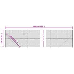 Vidaxl Drôtený plot s pätkou zelený 2,2x10 m