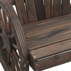 Vidaxl Záhradné hojdacie stoličky Adirondack 2 ks jedľový masív