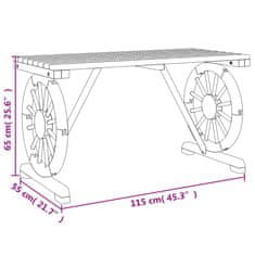 Petromila vidaXL Záhradný stolík 115x55x65 cm jedľový masív