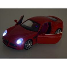 JOKOMISIADA Kovový model auta Alfa Romeo 8C Competizione v mierke 1:32 ľahký ZA4607