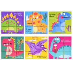 JOKOMISIADA Veľké puzzle bloky Dinosaury 6 obrázkov ZA4729