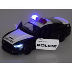 JOKOMISIADA Kovové policajné auto Ford Shelby GT350 v mierke 1:32 so svetelnou signalizáciou ZA4610