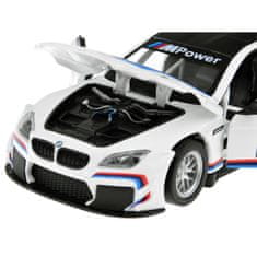 JOKOMISIADA BMW M6 GT3 v mierke 1:32 kovové športové auto svetelný zvuk ZA4613