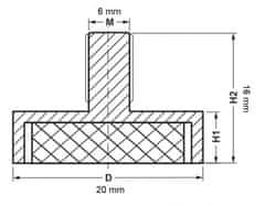 Horavia Magnetická západka na saunové dvere - chrómovaná, veľký magnet 20 mm