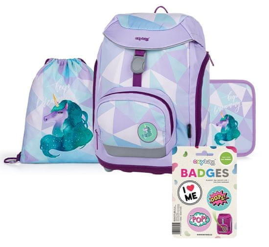 Oxybag Set 4dílný OXY Sherpy Unicorn