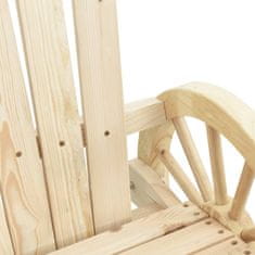 Vidaxl Záhradné stoličky Adirondack 4 ks jedľový masív