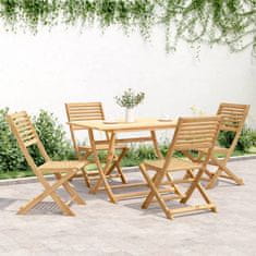Petromila vidaXL Skladacie záhradné stoličky 4 ks 48,5x61,5x87 cm akáciový masív