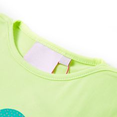Vidaxl Detské tričko fluorescenčné žlté 116