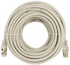 sapro SFTP Patch Kábel Neku 2x RJ45 CAT7 PiMF, PE, PoE, 15m, sivý 