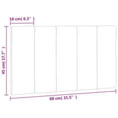 Vidaxl Panel na čelo postele tmavosivý 80 cm zamat