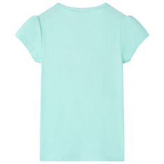 Vidaxl Detské tričko svetlé aqua 128