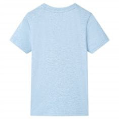Vidaxl Detské tričko jemne modré melanž 92