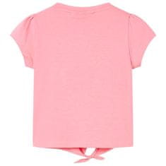 Vidaxl Detské tričko fluorescenčné ružové 116