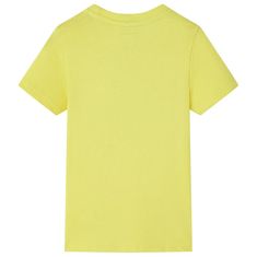 Vidaxl Detské tričko s krátkymi rukávmi žlté 104