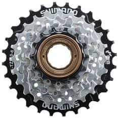 Shimano 6-koleso MF-TZ510 14-28 zubov, strieborné/čierne, v krabičke