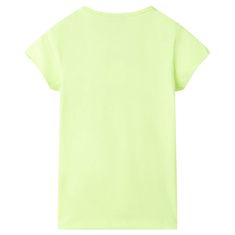 Vidaxl Detské tričko fluorescenčné žlté 128