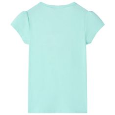 Vidaxl Detské tričko svetlé aqua 92